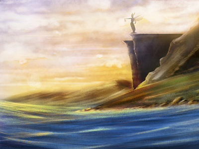 Seawall Digital Painting