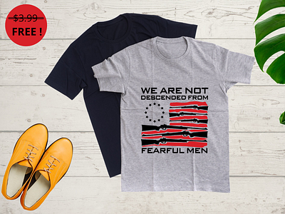 New free craft: We are not descended from fearful men 🇺🇸 craft design free design free item free svg hozomarket