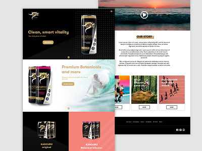 Kanguru Energy Drinks - Ecommerce site branding design ecommerce energy energy drink sport ui web web design