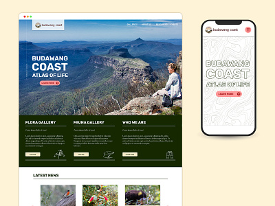Budawang Coast - Atlas of Life adventure australia camping conservation design forrest green hiking mobile nature new south wales outdoors ui ux vector web web design