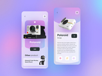 Polaroid concept app concept design photo polaroid typography ui ux web