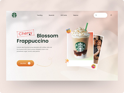 Starbucks Frappuccino design interface product service ui ux web website