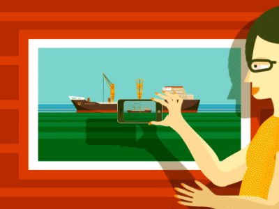 The big ship animation illustration motion graphics port