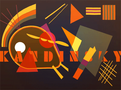 Kandinsky art fragments kandinsky motion design paint reconstruction