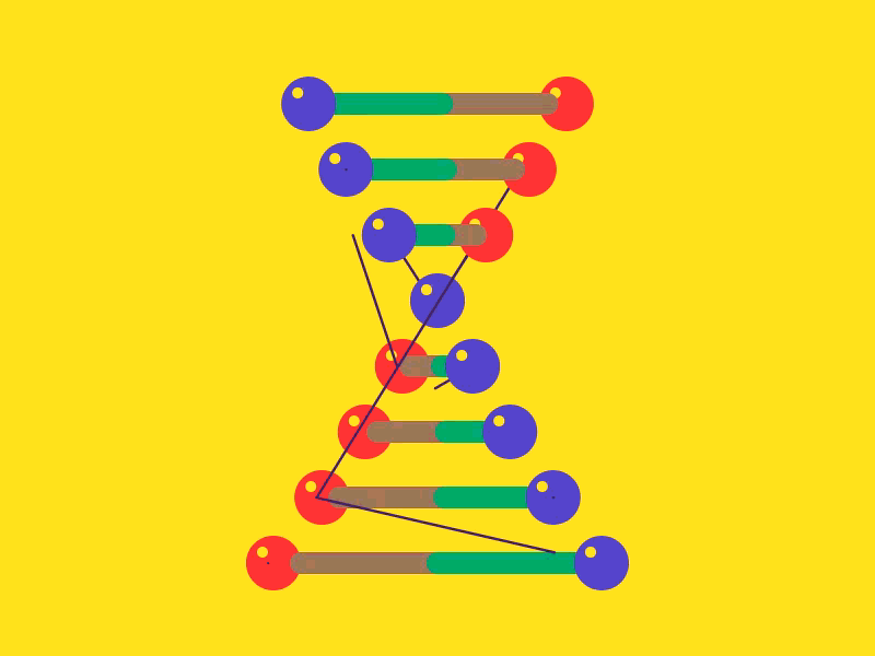 DNA / ADN animation gif motiongraphics