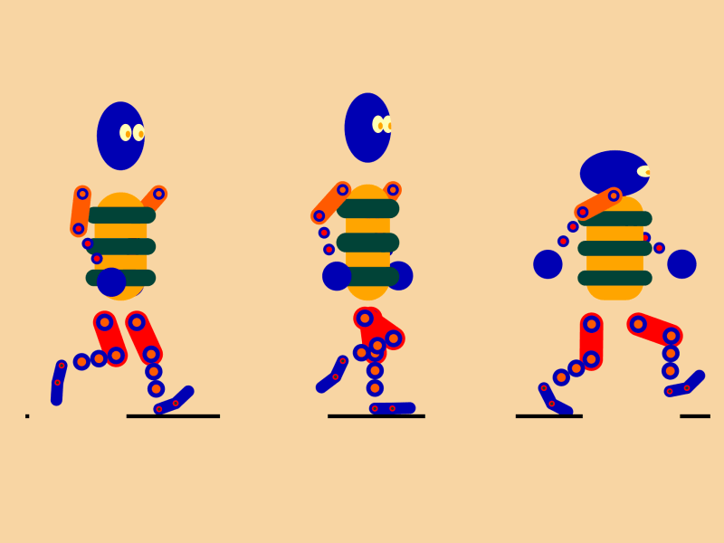 Walking animation gif man motion graphics walk