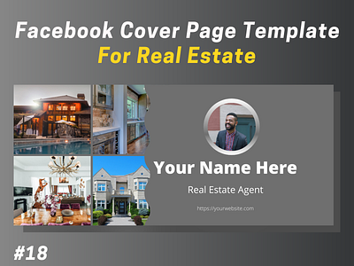 Real Estate Facebook Cover Page Template #18 branding design facebook facebook banner facebook cover graphic design real estate social media