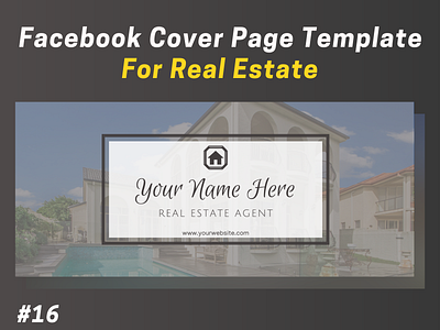 Real Estate Facebook Cover Page Template #16 branding design facebook facebook banner facebook cover graphic design real estate social media