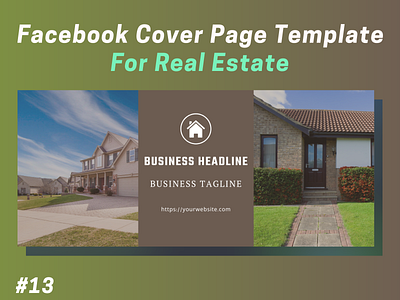 Real Estate Facebook Cover Page Template #13 branding design facebook facebook banner facebook cover graphic design real estate social media