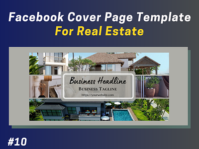 Real Estate Facebook Cover Page Template #10 branding design facebook facebook banner facebook cover graphic design real estate social media