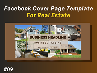 Real Estate Facebook Cover Page Template #09 branding design facebook facebook banner facebook cover graphic design real estate social media