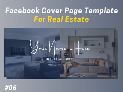 Real Estate Facebook Cover Page Template #06