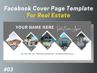 Real Estate Facebook Cover Page Template #03