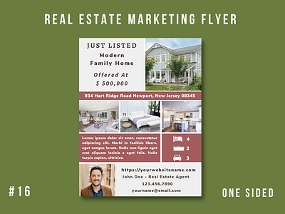 Real Estate Marketing Flyer Template #16 branding flyer flyer design flyer template graphic design marketing real estate real estate flyer real estate marketing social media