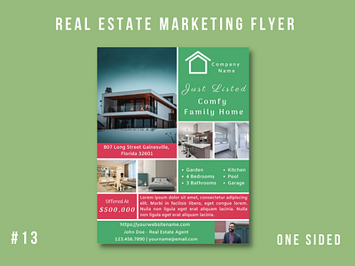 Real Estate Marketing Flyer Template #13 branding real estate flyer
