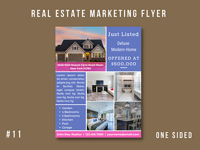 Real Estate Marketing Flyer Template #11 branding