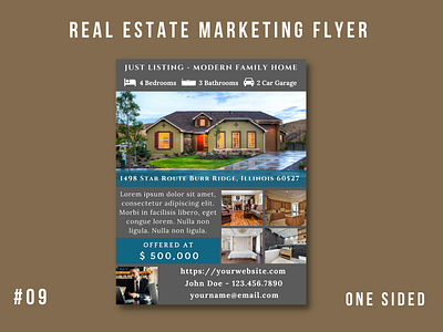 Real Estate Marketing Flyer Template #09 branding