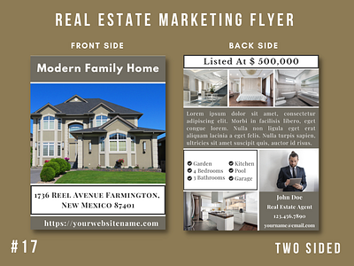 Real Estate Marketing Flyer Template #17 banner branding brochure canva design flyer graphic design marketing poster real estate