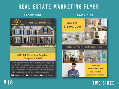 Real Estate Marketing Flyer Template #19 branding design flyer design graphic design marketing real estate