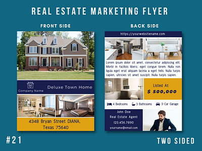 Real Estate Marketing Flyer Template #21 branding design flyer design graphic design marketing real estate