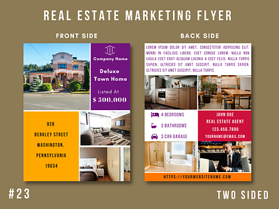 Real Estate Marketing Flyer Template #23 branding design graphic design marketing real estate