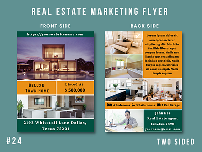 Real Estate Marketing Flyer Template #24 branding design flyer design graphic design marketing real estate