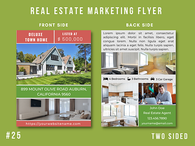 Real Estate Marketing Flyer Template #25 branding design flyer design graphic design marketing real estate