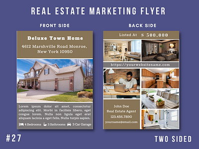 Real Estate Marketing Flyer Template #27 branding design flyer design graphic design marketing real estate