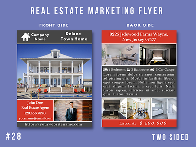 Real Estate Marketing Flyer Template #28 branding design flyer design graphic design marketing real estate