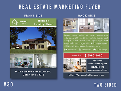 Real Estate Marketing Flyer Template #30 branding design flyer design graphic design marketing real estate