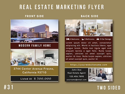 Real Estate Marketing Flyer Template #31 branding design flyer design graphic design marketing real estate