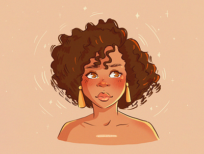 Caramel character character design flat flat illustration illustration melanin portrait