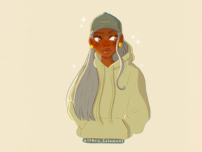 Neutral wear bright hair No4. character character design flat flat illustration illustration melanin portrait