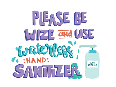 Water saving tips #4 hand drawn type illustration type typography water saving