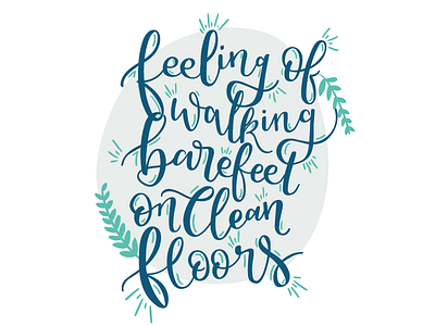 The Little Things calligraphy flat hand drawn illustration quote typography vector