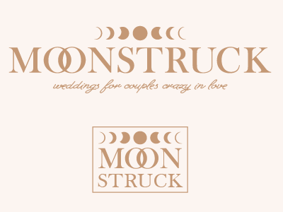 Moonstruck Conceptual Branding logo moon moon phases wedding