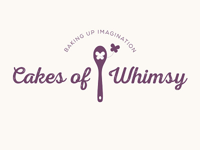 Cakes of Whimsy bakery baking cake logo spoon
