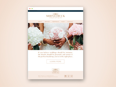 Moonstruck Conceptual Branding website wedding
