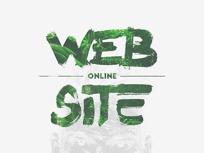 Website is Online brush handlettering online portfolio promo quote sign typo typography ui ux website