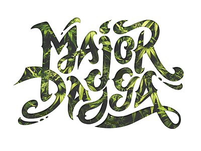 Major Dagga calligraphy cannabis dagga freehand handlettering handmade major marihuana typo typography