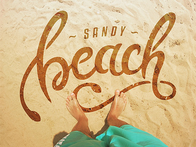 Beach beach calligraphy handlettering holiday legs logo logotype sand sea typo typography