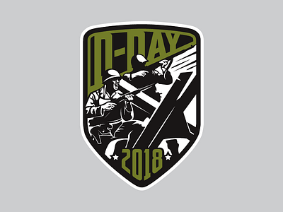 D-DAY 2018 battle d day design illustration landing in normandy normandy patch soldiers usa war was world
