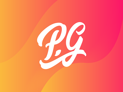P.G calligraphy graphic design handlettering logo logotype typo typography