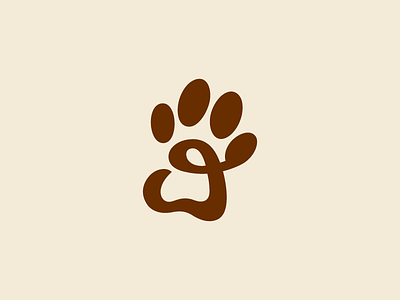 Paw animal brand corporate identity dog graphic design handlettering icon logo logo design logotype mark paw