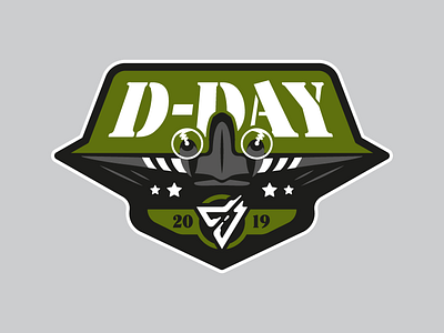 D-DAY 2019 d day design graphic design illustration normandy patch world war