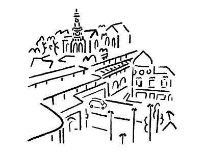 Deptford London black and white city city skape deptford drawing illustration illustrator ink line art lines lo fi london minimal minimalist procreate railway simple sketch street vector