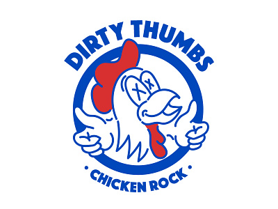 Dirty Thumbs Chicken Rock band branding chicken chicken shop cock illustration logo music punk rock