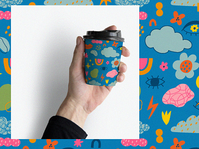 Paper Coffee Cup funky print