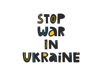 Stop war in UKRAINE design hippie illustration lettering peace poster summer syop ukraine vector war