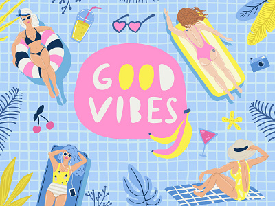 Good Vibes bech bikini party relax summer summer vibes swimming women day youung